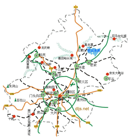北京旅游景点分布图(北京旅游景点分布图片)