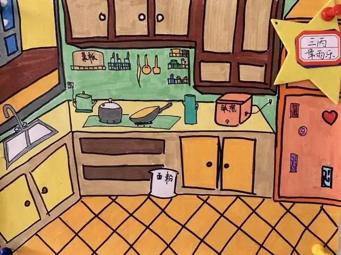 国际部展厅美术作业我家的厨房眼睛的创想