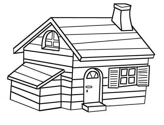 简笔画倒塌的房子