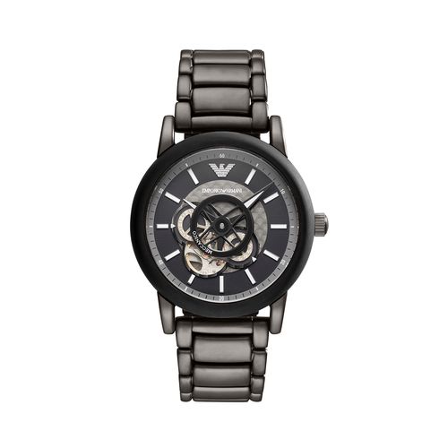 自营armani阿玛尼钢带时尚休闲男士镂空机械腕表ar60010欧美腕表