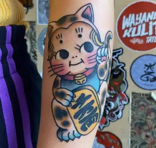 能给你带来财运的招财猫纹身