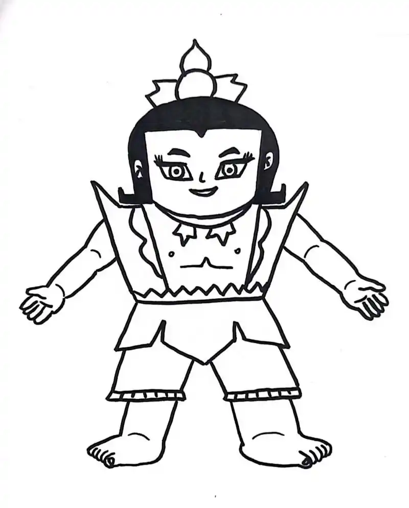 儿童画–葫芦娃(有课件步骤) 适合7-9 动画片《葫芦兄弟》又名葫芦娃