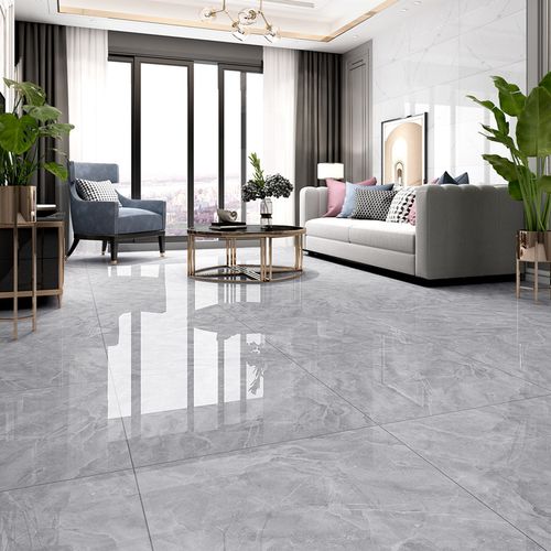 通体大理石瓷砖地砖800x800客厅暖灰色抛光砖全抛釉地板砖 - 智呼客
