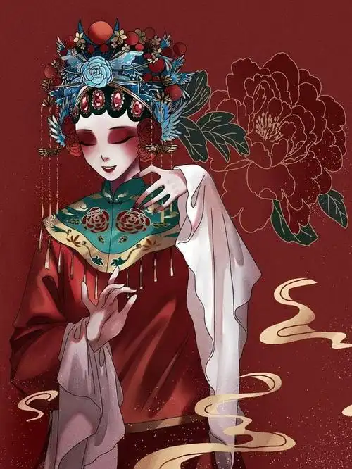 古风民国人物插画(古风戏子插画前世今生一台戏)(21)