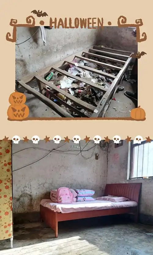 破旧脏乱的床换成了崭新的床