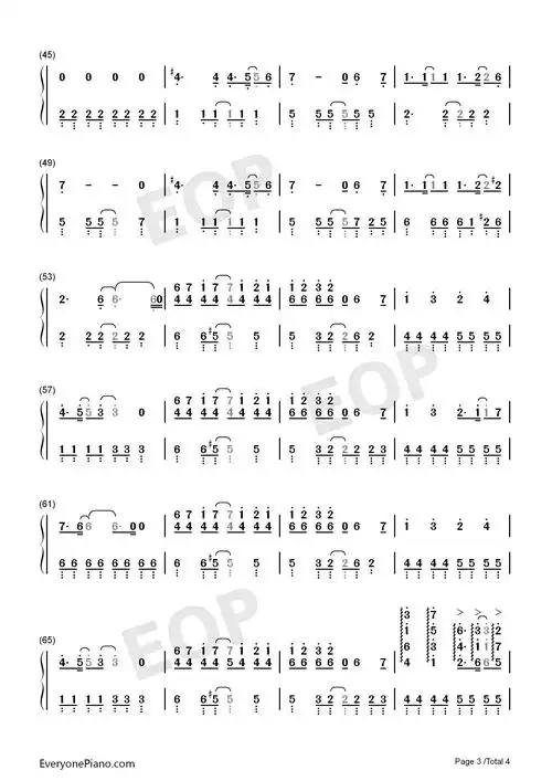 願い事ひとつだけ-《名侦探柯南》片尾曲双手简谱预览3