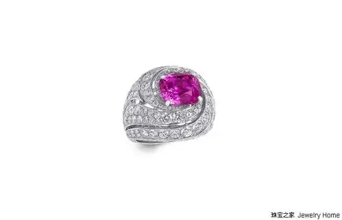 graff 格拉夫swirl系列圆形钻石戒指,镶有一颗6.