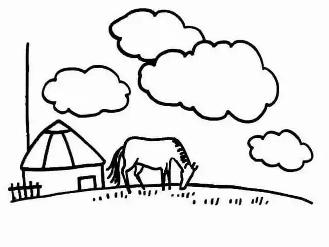 怎么画简单又漂亮怎么画简笔画教程绘画吧-画画草原简笔画图片教程