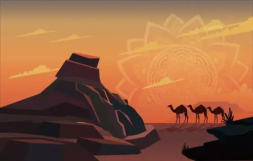 "西域风情"插画设计毕业创作