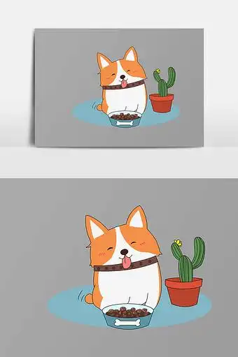 卡通手绘小猫多元素图案图片下载