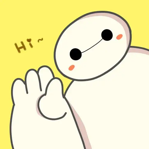 大白打招呼萌图_卡通人物头像图片_扣扣居