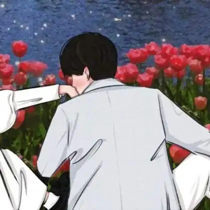 文艺手绘情侣头像