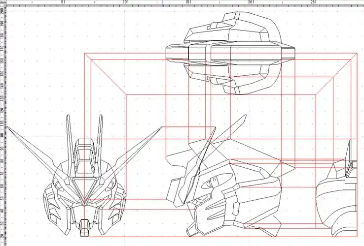 首先依然还是先画头像的三视图.