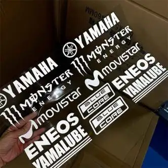 电动摩托车个性反光字母雅马哈助力车贴纸装饰踏板yamaha标志贴纸反光