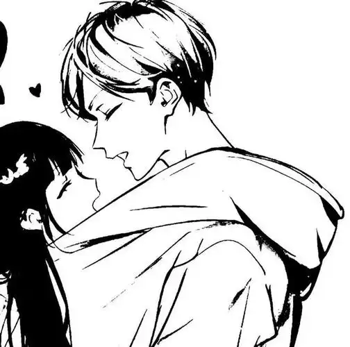 情侣头像黑白风格情头撩人情话文案微甜