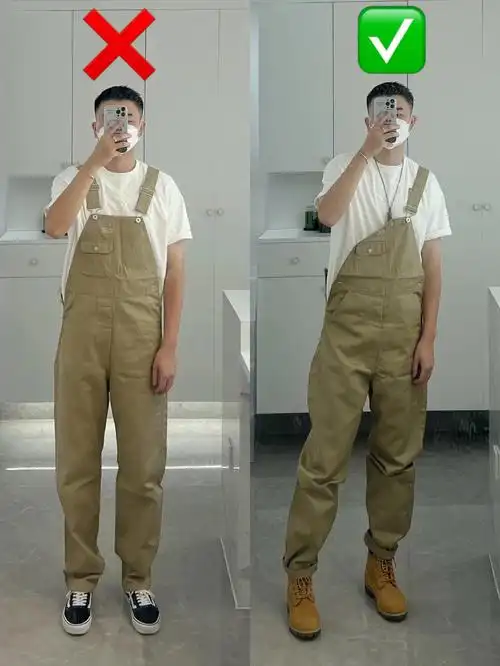 工装穿搭教你怎么做一个背带裤潮男