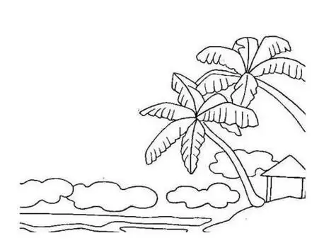 美丽大自然风景简笔画美丽大自然风景简笔画山水