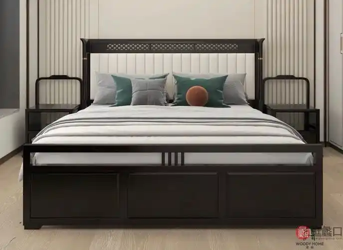 领秀江南家具赛鞋木豆客厅新中式实木沙发6805-逛蠡口家具导购平台