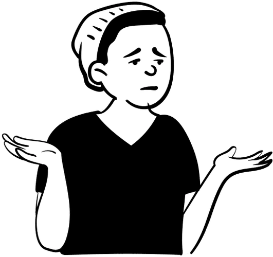 无奈的女人手绘插画