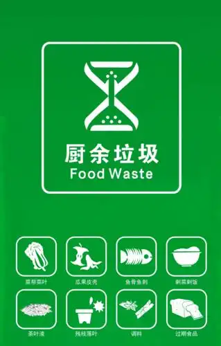 按照国家标准《生活垃圾分类标志》和《天津市生活垃圾管理条例》相关