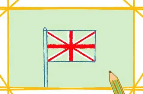 中国美国英国的国旗简笔画