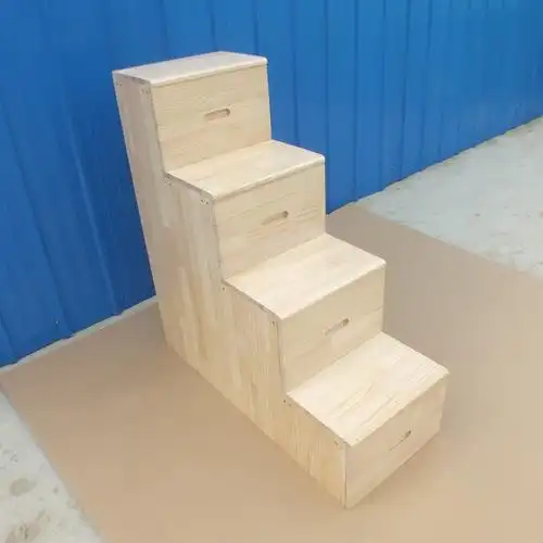 简易实木梯子木楼梯实木梯凳两用带抽屉收纳梯柜木抽屉床头储物梯 二