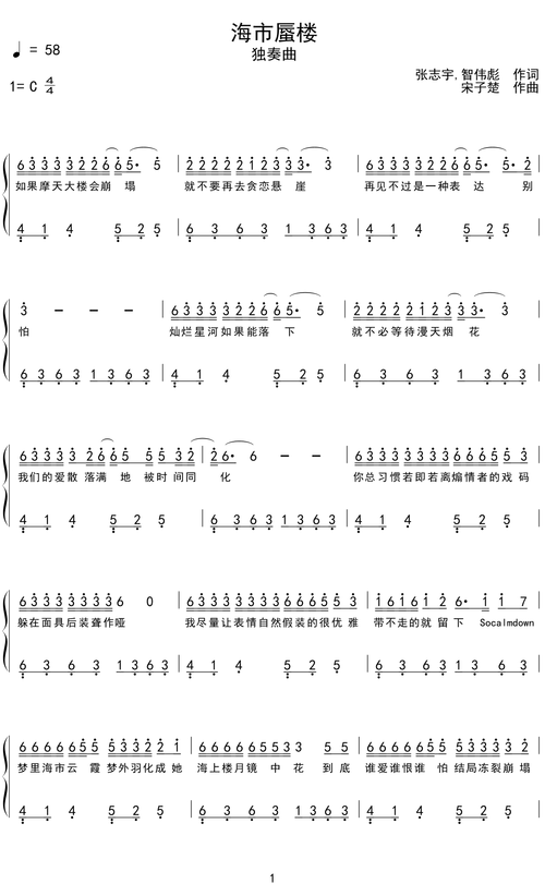 193【钢琴谱】三叔说《海市蜃楼》钢琴谱独奏简谱