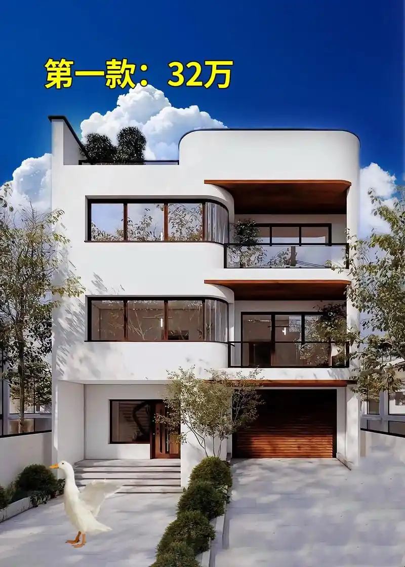 9款带车库设计的现代风别墅,看看你最喜欢哪一款?#农村自建房 - 抖音