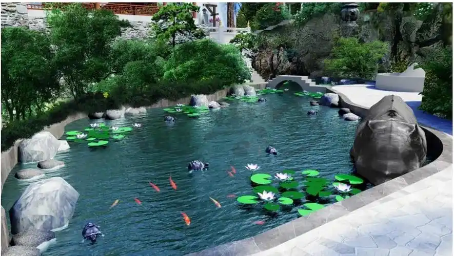 放生池▲智慧之路 ▲三学广场▲自在亭▲建筑首层场地平面图▲观音殿