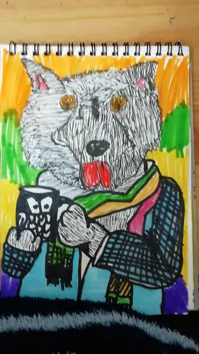 我是宋博扬,我是希望美术小学员,我喜欢画画