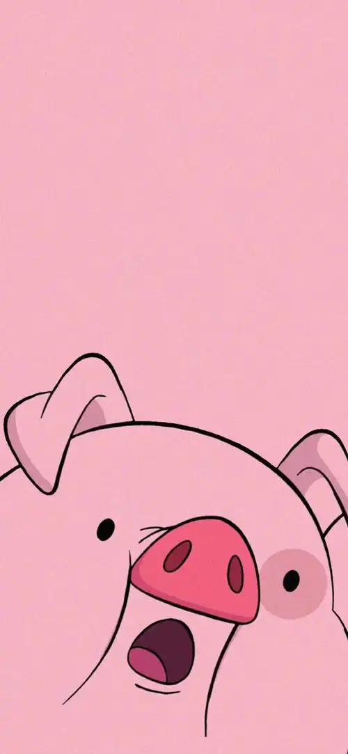 高清壁纸无水印#怪诞小镇中的猪猪摇摇壁纸,不认识它叫什么有你吗