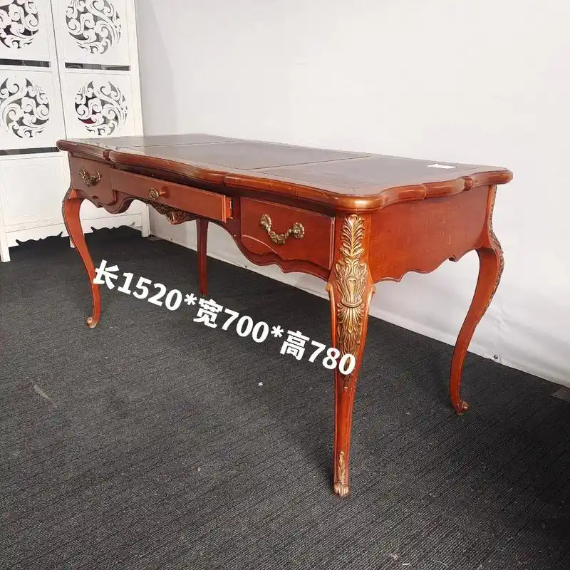 美式实木书桌办公桌老板电脑桌欧式办公桌