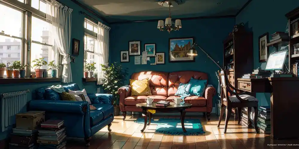 卡通动漫室内场景