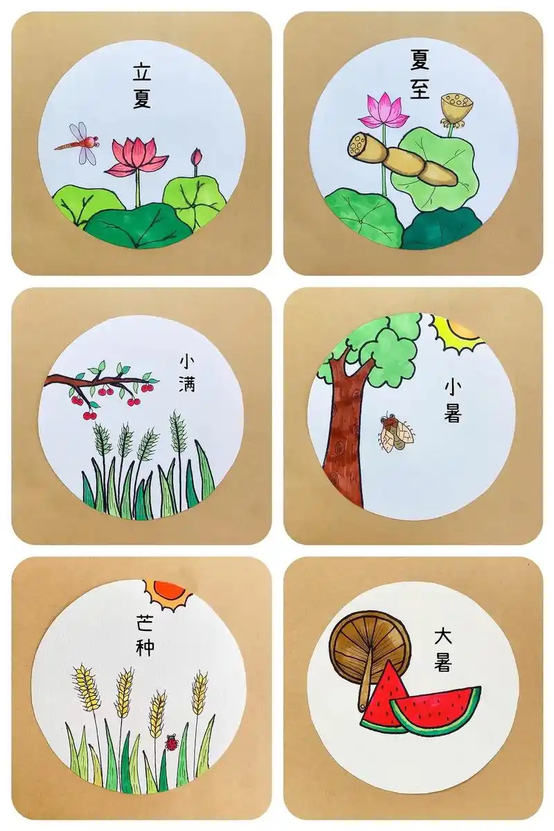 二十四节气完整图片手绘图可打印 - 抖音