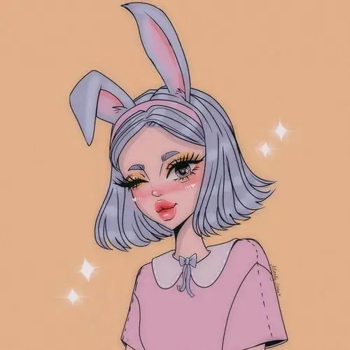 欧美风手绘女头像