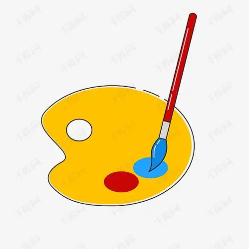 商务学习办公绘画调色盘矢量素材