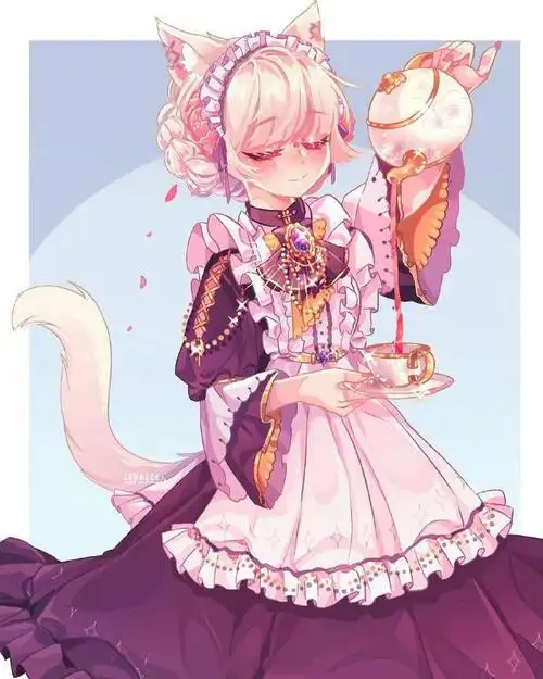 动漫人物插画图片集,动漫少女插画临摹素材