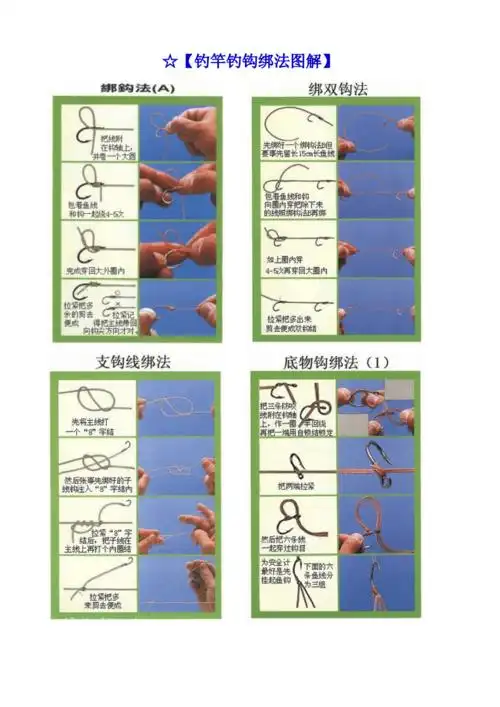 手工鱼钩鱼线的绑法图解大全整理doc26页