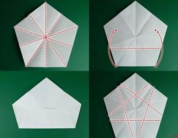 立体五角星星的折纸步骤图解(图文教程)