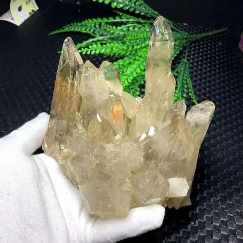 水晶天然茶水原石赞比亚彩虹摆件骨干烟晶净化摆件