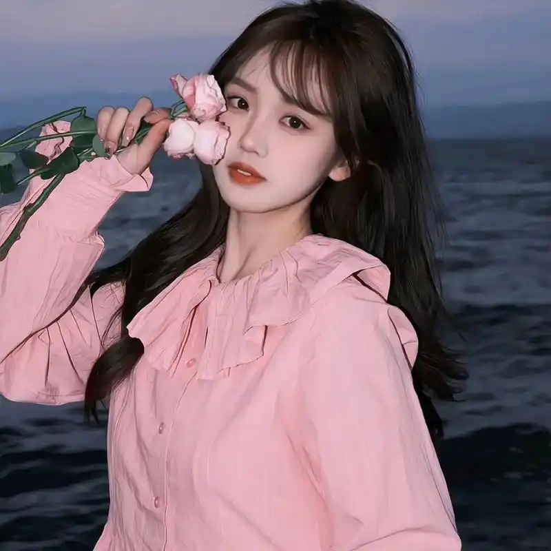 粉色系真人女头