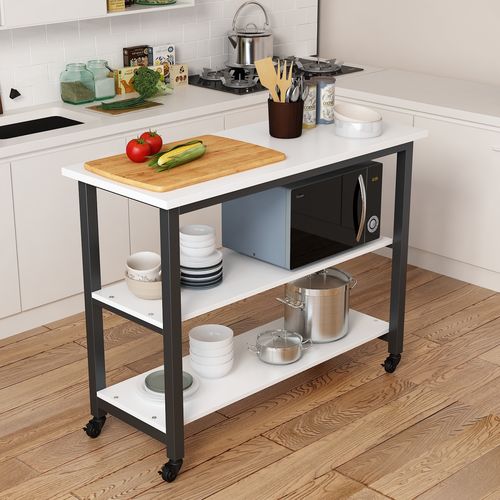 厨房桌子双层小长桌子简易长方形可移动切菜台家用桌子多功能定做