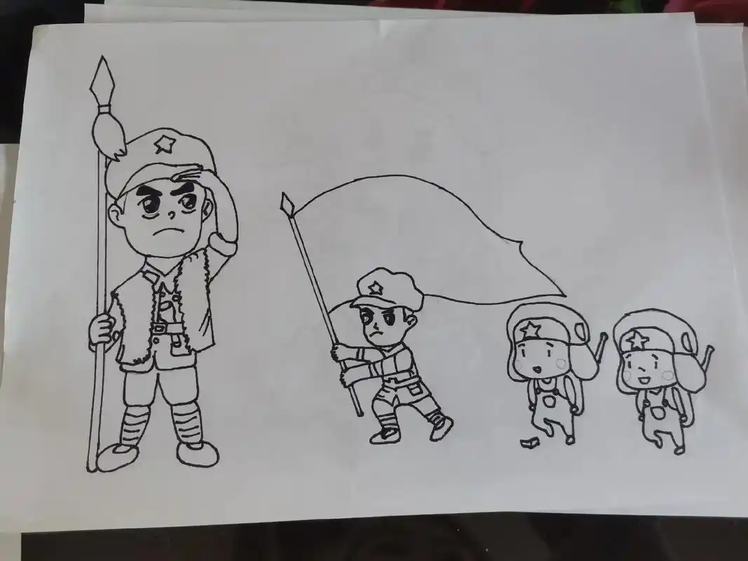 画一个故事 ##简笔画 东北抗联漫画 - 抖音