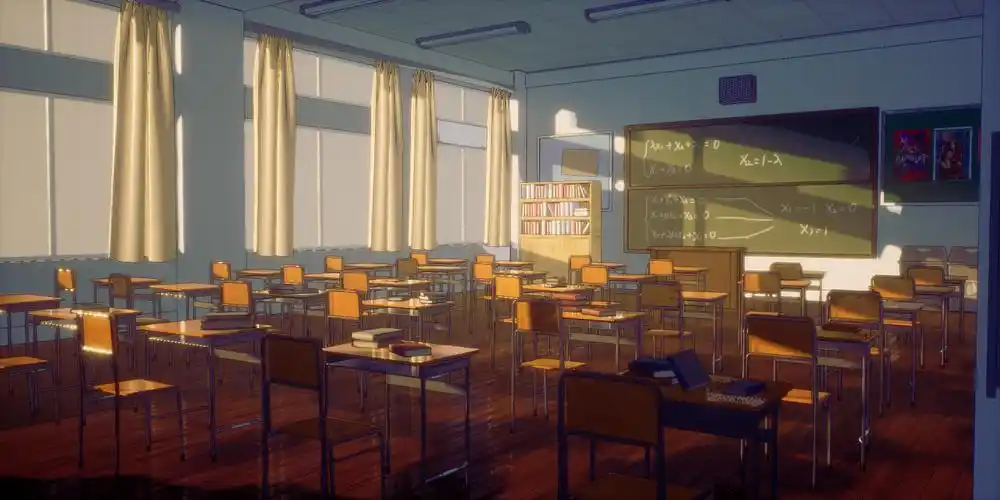 【3渲2】动漫风格教室练习|三维|动画/影视|zcw3d - 原创作品 - 站酷