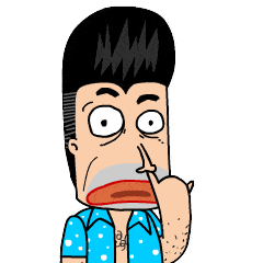 抠鼻子 蓝衣服 汗毛 大叔