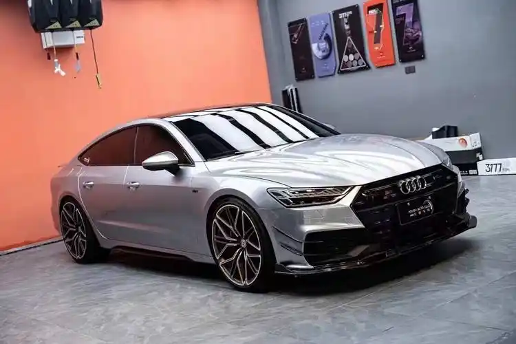 奥迪a7- 3177film改色膜petgt银,超级帅气的存在