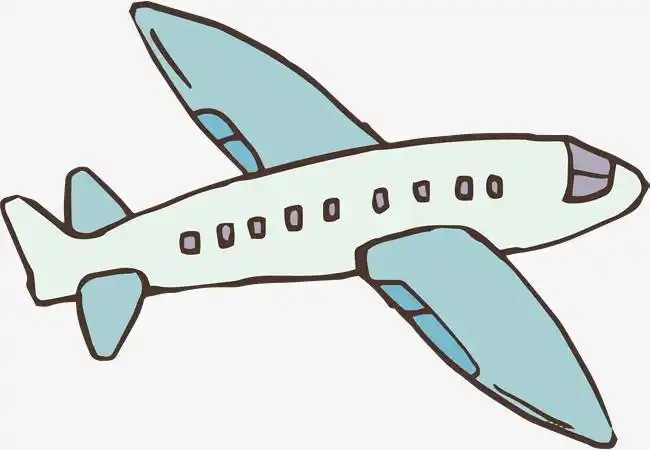 手绘漫画客机
