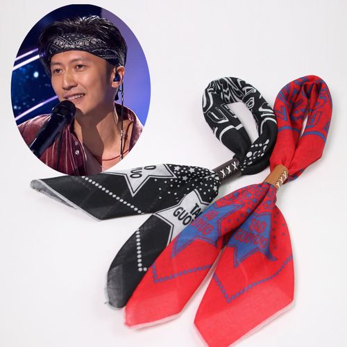 嘻哈头巾发带男女绑手复古58cm小方巾街头潮牌男士领巾裤巾欧美范