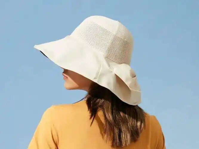 防晒帽 黑胶涂层,防晒顶呱呱,卷一卷,还能当发箍_帽子_帽檐_基本