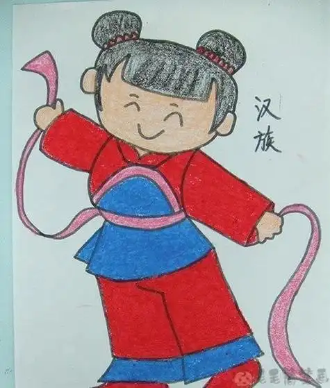 画插画免扣素材少数民族服饰简笔画文档56个少数民族小姐姐简笔画原创